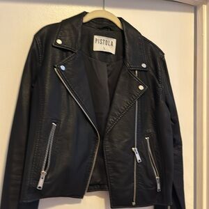 Pistola vegan leather jacket size large - like new